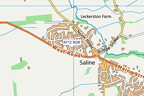 KY12 9UW map - OS VectorMap District (Ordnance Survey)