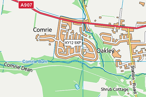 KY12 9XP map - OS VectorMap District (Ordnance Survey)
