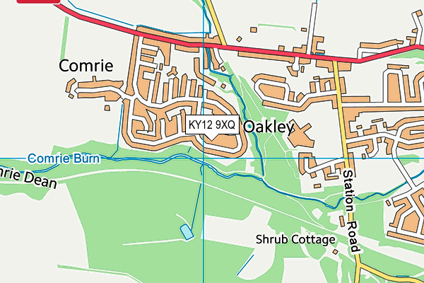 KY12 9XQ map - OS VectorMap District (Ordnance Survey)