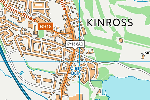 KY13 8AQ map - OS VectorMap District (Ordnance Survey)