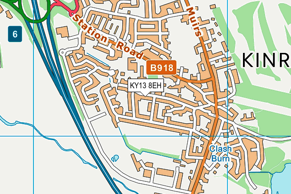 KY13 8EH map - OS VectorMap District (Ordnance Survey)