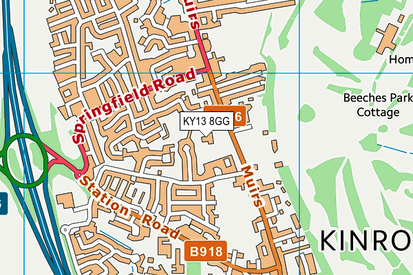 KY13 8GG map - OS VectorMap District (Ordnance Survey) KY13 8GG map - OS VectorMap District (Ordnance Survey)