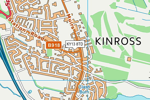 KY13 8TD map - OS VectorMap District (Ordnance Survey)