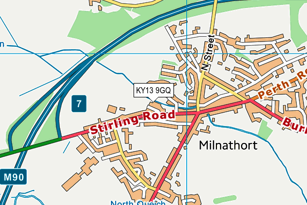 KY13 9GQ map - OS VectorMap District (Ordnance Survey)