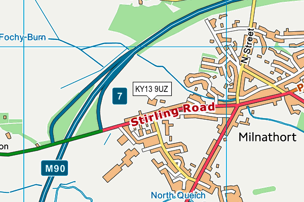 KY13 9UZ map - OS VectorMap District (Ordnance Survey)