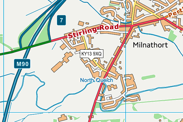 KY13 9XQ map - OS VectorMap District (Ordnance Survey)