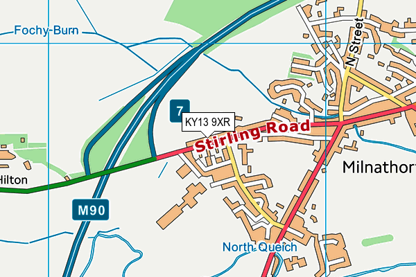 KY13 9XR map - OS VectorMap District (Ordnance Survey)