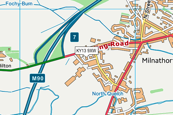 KY13 9XW map - OS VectorMap District (Ordnance Survey) KY13 9XW map - OS VectorMap District (Ordnance Survey)