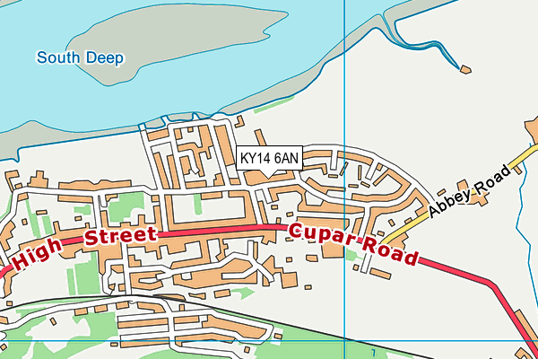 KY14 6AN map - OS VectorMap District (Ordnance Survey)