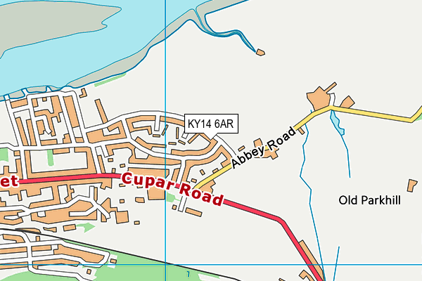 KY14 6AR map - OS VectorMap District (Ordnance Survey)