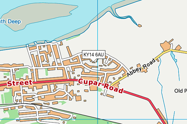 KY14 6AU map - OS VectorMap District (Ordnance Survey)