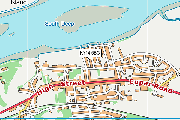 KY14 6BG map - OS VectorMap District (Ordnance Survey)