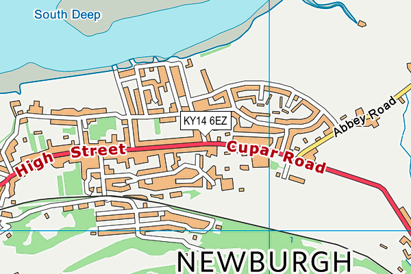 KY14 6EZ map - OS VectorMap District (Ordnance Survey)