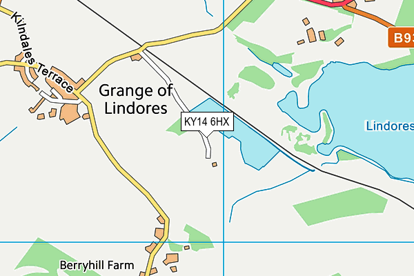KY14 6HX map - OS VectorMap District (Ordnance Survey)