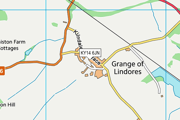 KY14 6JN map - OS VectorMap District (Ordnance Survey)