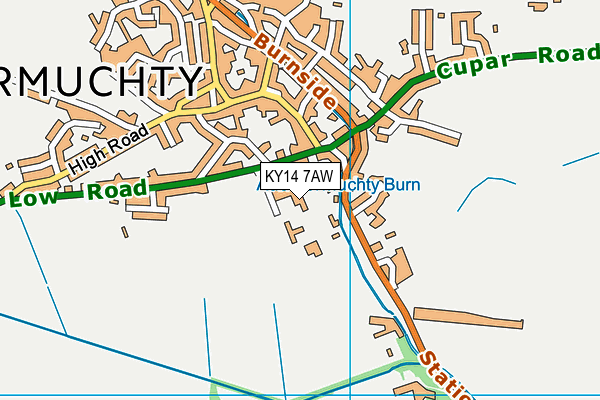 KY14 7AW map - OS VectorMap District (Ordnance Survey) KY14 7AW map - OS VectorMap District (Ordnance Survey)