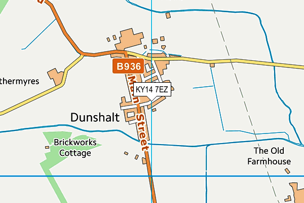 KY14 7EZ map - OS VectorMap District (Ordnance Survey) KY14 7EZ map - OS VectorMap District (Ordnance Survey)