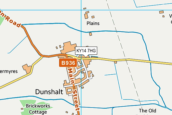 KY14 7HG map - OS VectorMap District (Ordnance Survey) KY14 7HG map - OS VectorMap District (Ordnance Survey)