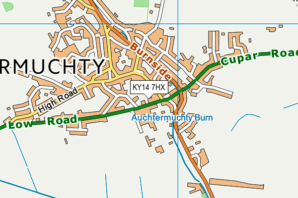 KY14 7HX map - OS VectorMap District (Ordnance Survey)