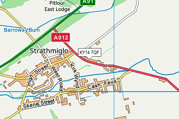 KY14 7QF map - OS VectorMap District (Ordnance Survey)