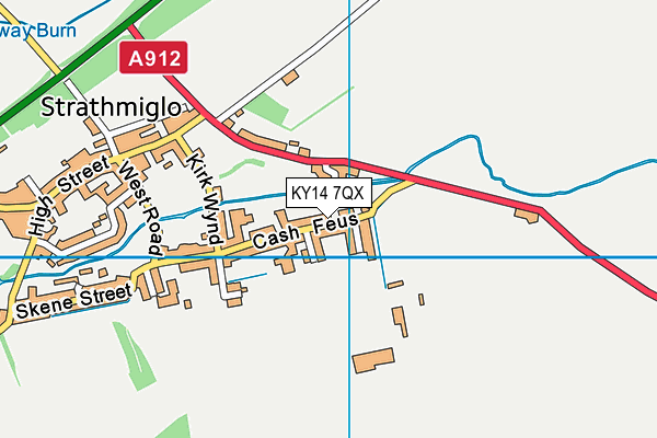 KY14 7QX map - OS VectorMap District (Ordnance Survey) KY14 7QX map - OS VectorMap District (Ordnance Survey)