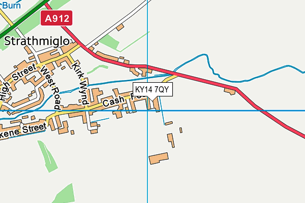 KY14 7QY map - OS VectorMap District (Ordnance Survey)