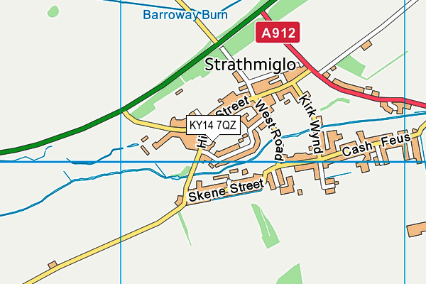 KY14 7QZ map - OS VectorMap District (Ordnance Survey) KY14 7QZ map - OS VectorMap District (Ordnance Survey)