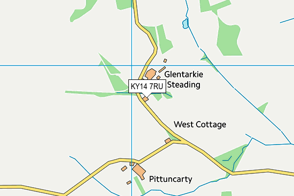 KY14 7RU map - OS VectorMap District (Ordnance Survey)
