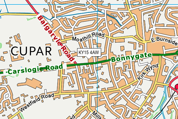 KY15 4AW map - OS VectorMap District (Ordnance Survey) KY15 4AW map - OS VectorMap District (Ordnance Survey)