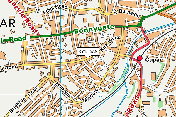 KY15 5AN map - OS VectorMap District (Ordnance Survey)