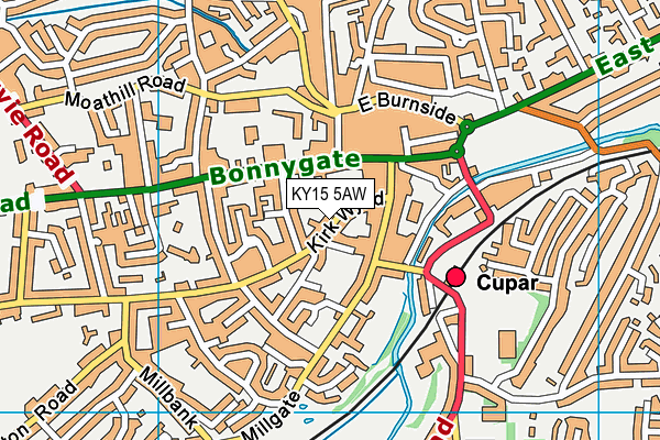 KY15 5AW map - OS VectorMap District (Ordnance Survey) KY15 5AW map - OS VectorMap District (Ordnance Survey)