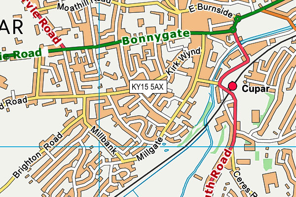 KY15 5AX map - OS VectorMap District (Ordnance Survey) KY15 5AX map - OS VectorMap District (Ordnance Survey)