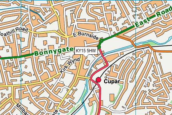 KY15 5HW map - OS VectorMap District (Ordnance Survey)