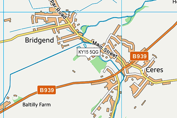 KY15 5QG map - OS VectorMap District (Ordnance Survey)