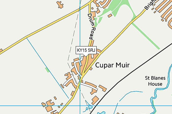 KY15 5RJ map - OS VectorMap District (Ordnance Survey)