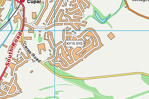 KY15 5YS map - OS VectorMap District (Ordnance Survey) KY15 5YS map - OS VectorMap District (Ordnance Survey)