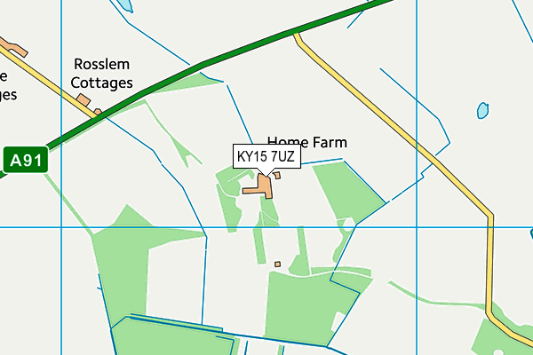 KY15 7UZ map - OS VectorMap District (Ordnance Survey)