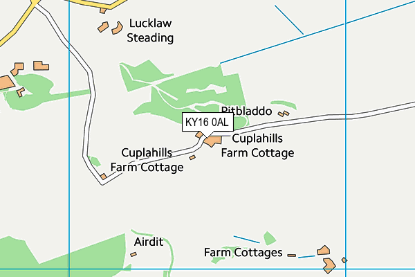 KY16 0AL map - OS VectorMap District (Ordnance Survey)