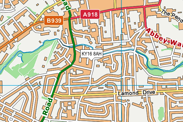 KY16 8AH map - OS VectorMap District (Ordnance Survey) KY16 8AH map - OS VectorMap District (Ordnance Survey)