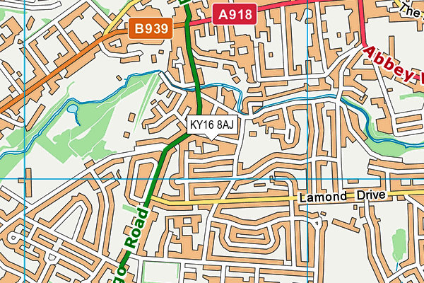 KY16 8AJ map - OS VectorMap District (Ordnance Survey) KY16 8AJ map - OS VectorMap District (Ordnance Survey)