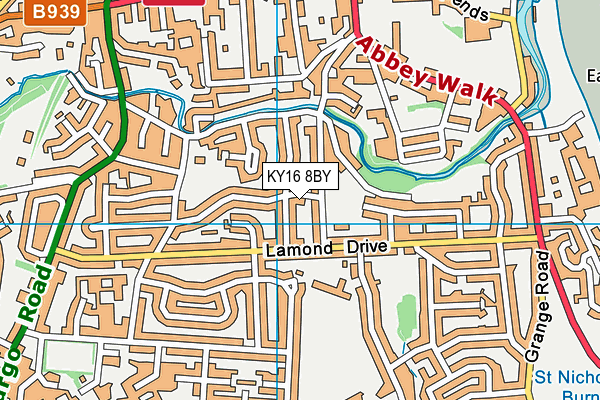KY16 8BY map - OS VectorMap District (Ordnance Survey) KY16 8BY map - OS VectorMap District (Ordnance Survey)