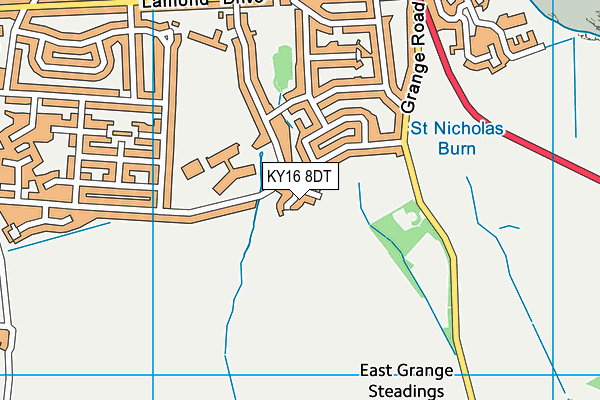 KY16 8DT map - OS VectorMap District (Ordnance Survey) KY16 8DT map - OS VectorMap District (Ordnance Survey)