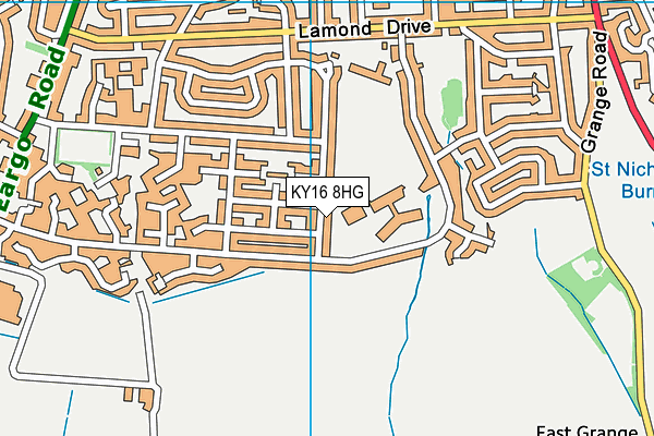 KY16 8HG map - OS VectorMap District (Ordnance Survey) KY16 8HG map - OS VectorMap District (Ordnance Survey)