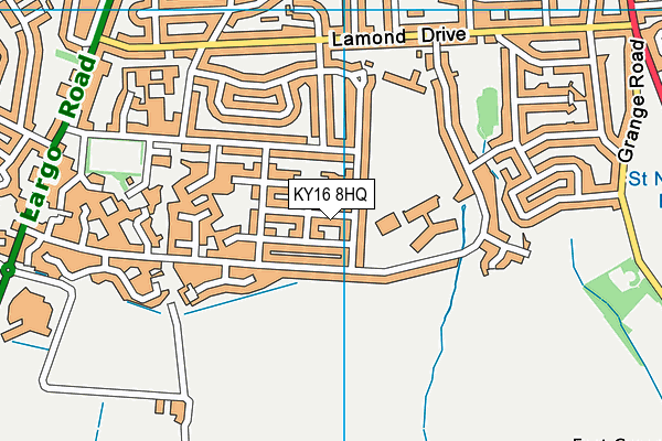 KY16 8HQ map - OS VectorMap District (Ordnance Survey) KY16 8HQ map - OS VectorMap District (Ordnance Survey)