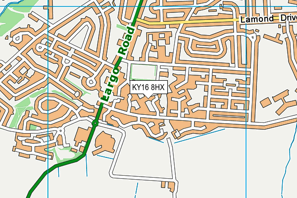KY16 8HX map - OS VectorMap District (Ordnance Survey) KY16 8HX map - OS VectorMap District (Ordnance Survey)