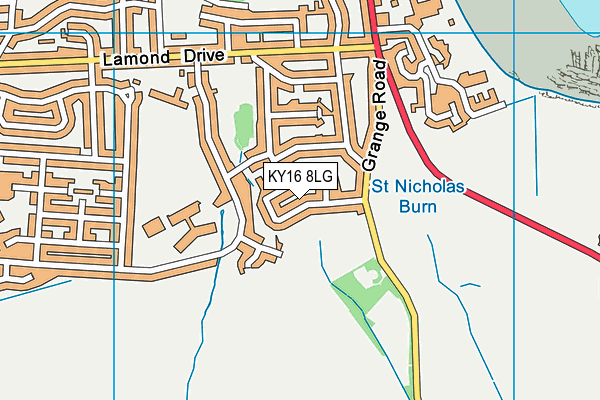 KY16 8LG map - OS VectorMap District (Ordnance Survey) KY16 8LG map - OS VectorMap District (Ordnance Survey)