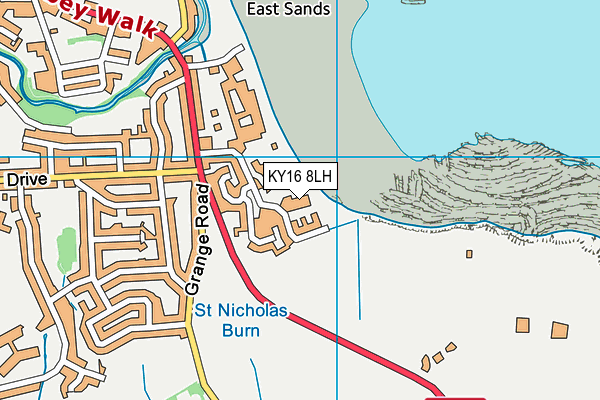 KY16 8LH map - OS VectorMap District (Ordnance Survey) KY16 8LH map - OS VectorMap District (Ordnance Survey)