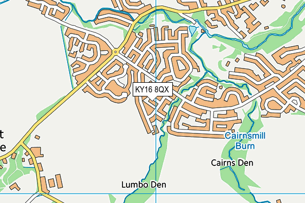 KY16 8QX map - OS VectorMap District (Ordnance Survey) KY16 8QX map - OS VectorMap District (Ordnance Survey)