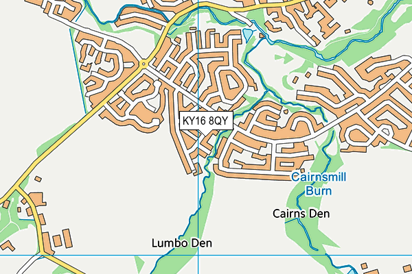 KY16 8QY map - OS VectorMap District (Ordnance Survey) KY16 8QY map - OS VectorMap District (Ordnance Survey)
