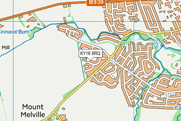 KY16 8RQ map - OS VectorMap District (Ordnance Survey) KY16 8RQ map - OS VectorMap District (Ordnance Survey)